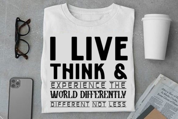 Autism Svg Design, I Live, Think – A Thoughtful Graphic for T-Shirt Designs and Branding Projects