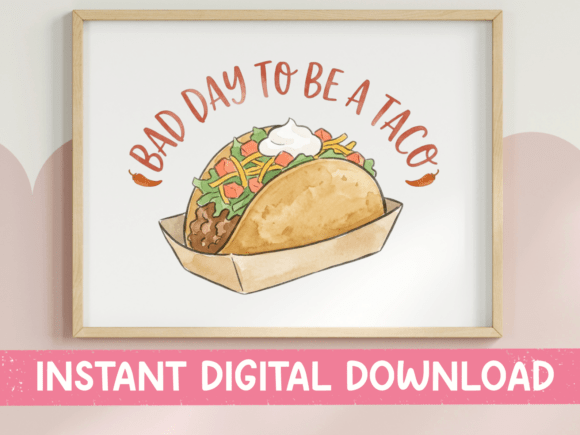 Bad Day to Be a Taco SVG – T-Shirt Graphics with Humor