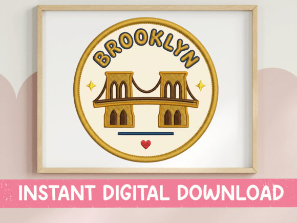 Brooklyn Bridge Patch SVG: A Timeless Graphic for T-Shirt Designs & Local Branding