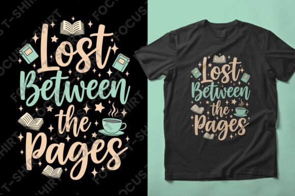 Lost Between the Pages Book Fan – A Literary Graphic for T-Shirt Designs & Creative Projects