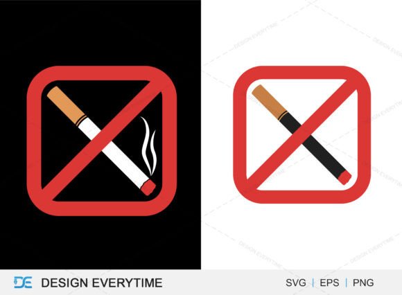 No Smoking Sign Graphics for T-Shirt Designs