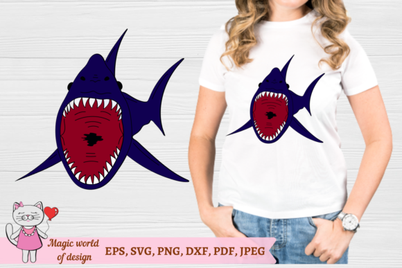 Shark Angry Tee Svg: A Bold Graphic Design Asset for T-Shirt Designs and Content Publishing